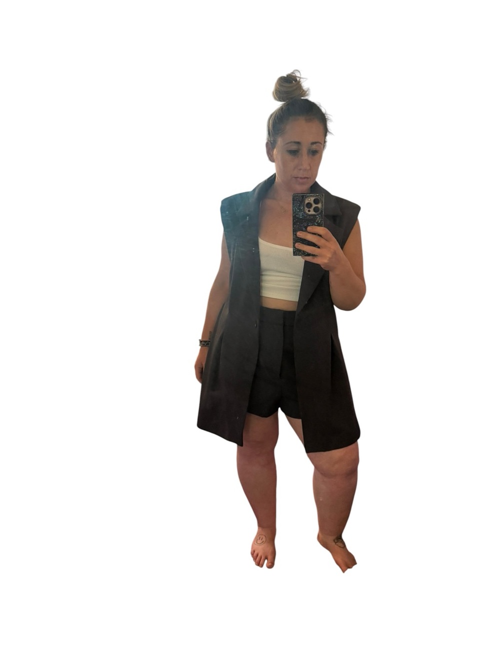 Free People vest and shorts set
